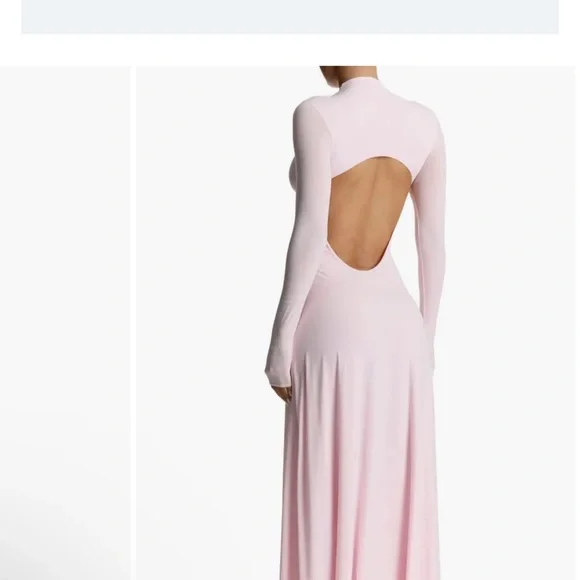 Naked Wardrobe Baby Pink Open Back Maxi Dress | NWT | Size M 💗 - Picture 7 of 7